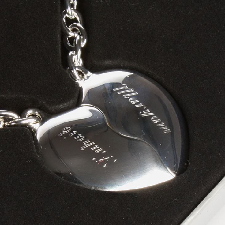 Engraved Joining Hearts Keyring in Gift Box product image