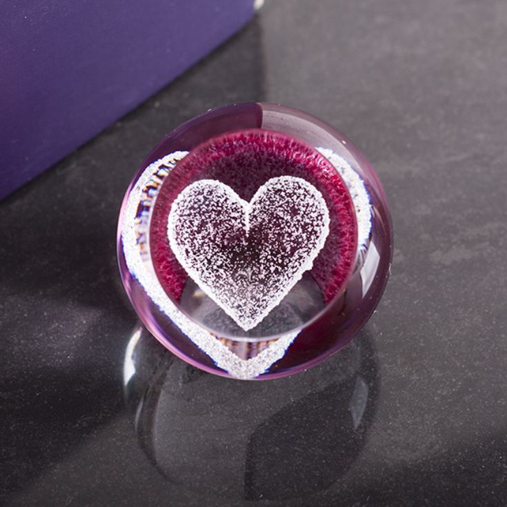 Special Moments Ruby Heart Paperweight By Caithness Glass product image