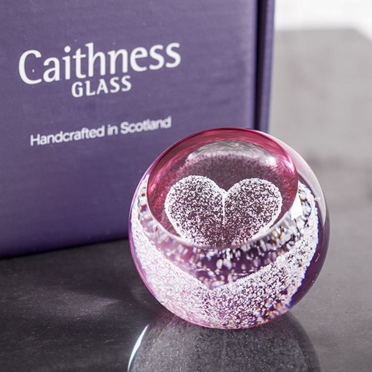 Special Moments Ruby Heart Paperweight By Caithness Glass product image