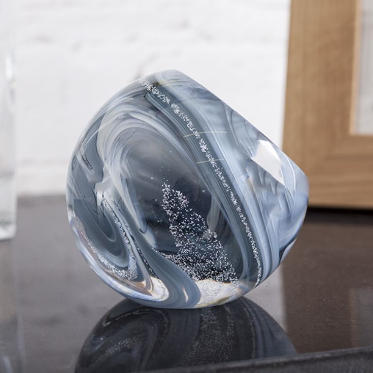 Silver Anniversary Celebration Paperweight By Caithness Glass product image