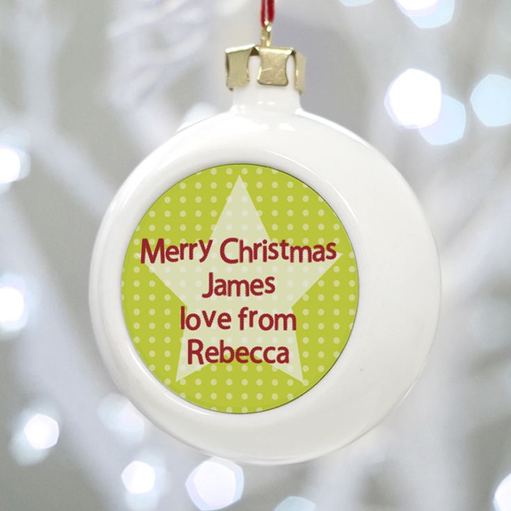 Personalised Uncle Christmas Bauble product image