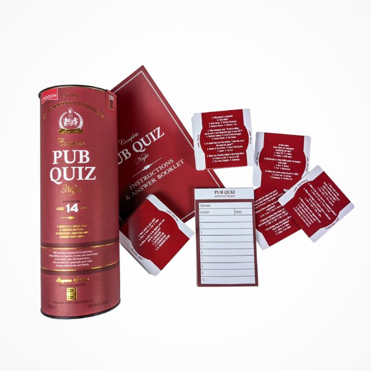 Complete Pub Quiz Night in Whiskey Gift Box