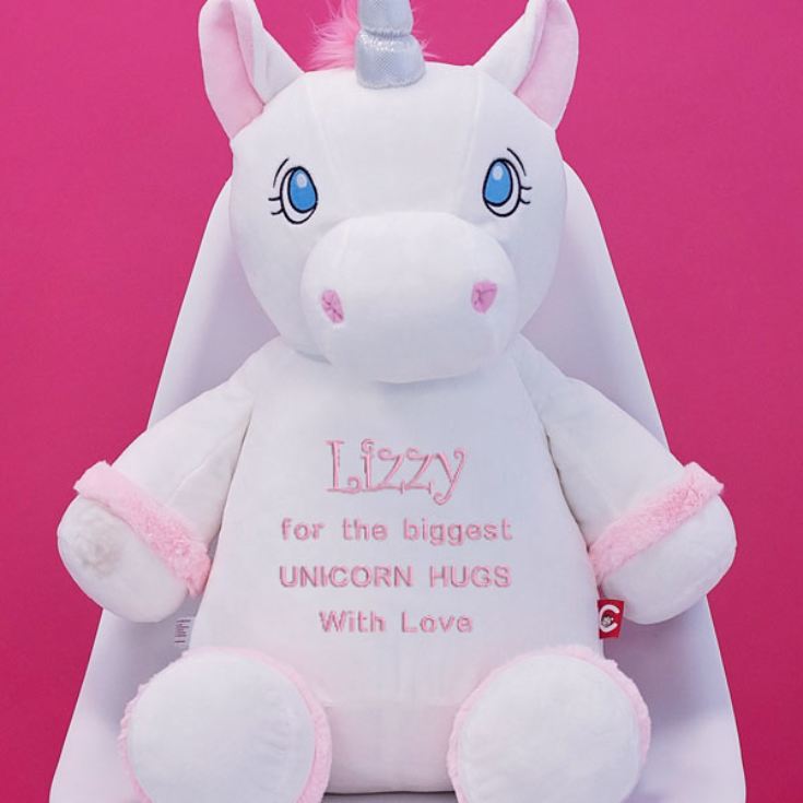 personalised unicorn soft toy