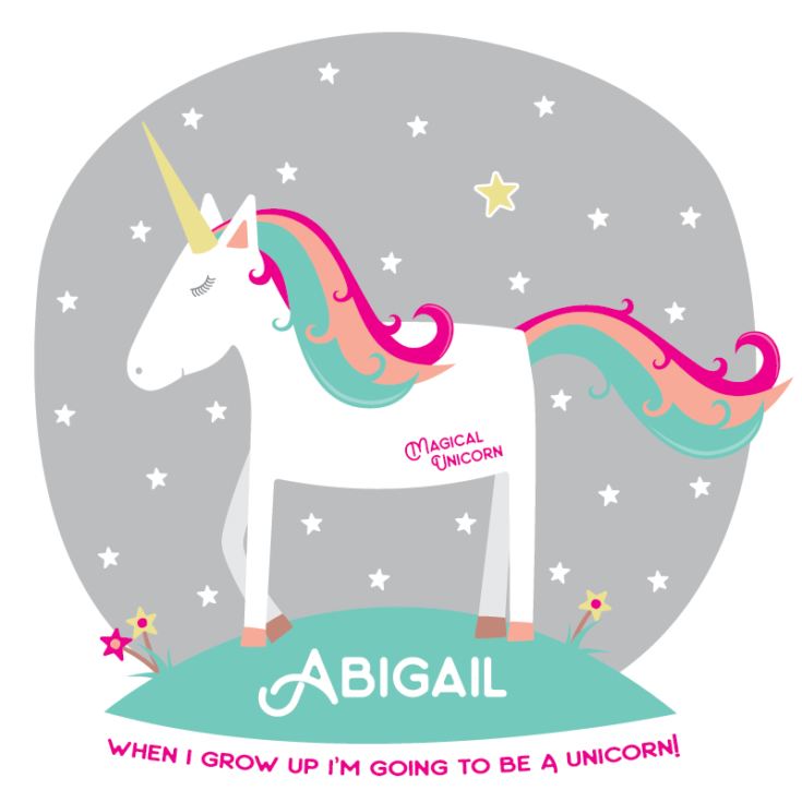 Personalised Magical Unicorn Childrens Apron product image
