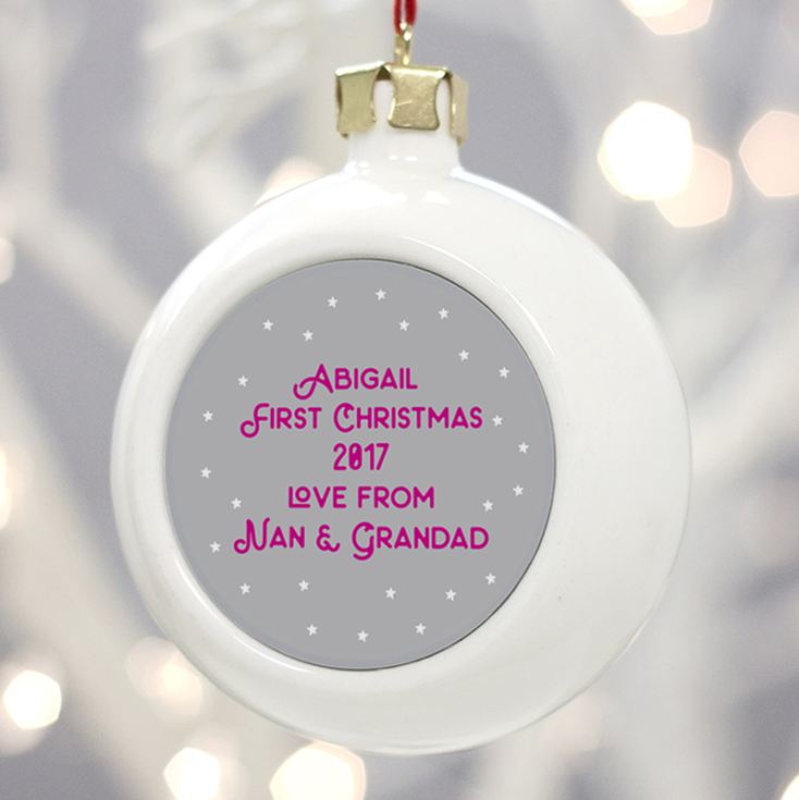 Personalised Unicorn Christmas Bauble product image