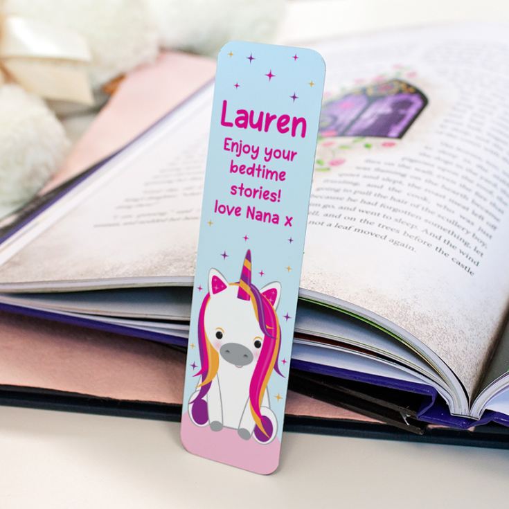 Personalised Unicorn Sparkle Bookmark product image