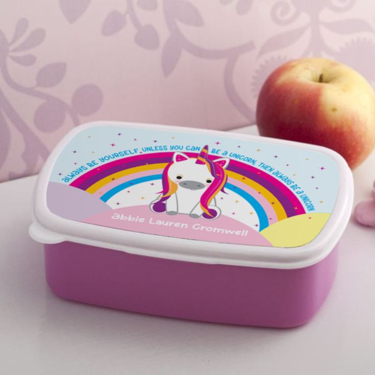 Personalised Unicorn Sparkle Lunch Box product image