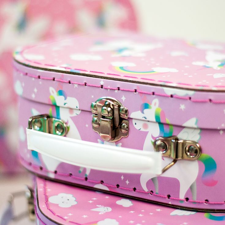 Set of 3 Rainbow Unicorn Suitcases product image