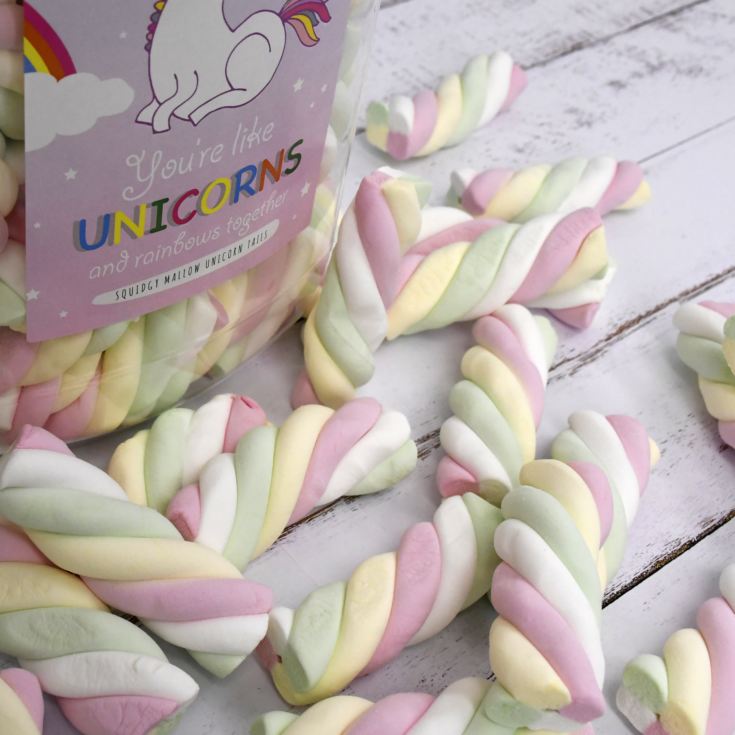 Personalised Giant Fluffy Unicorn Tails Sweet Jar product image