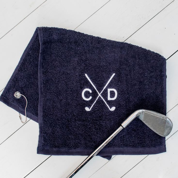 Personalised Luxury Golf Towel - Navy product image