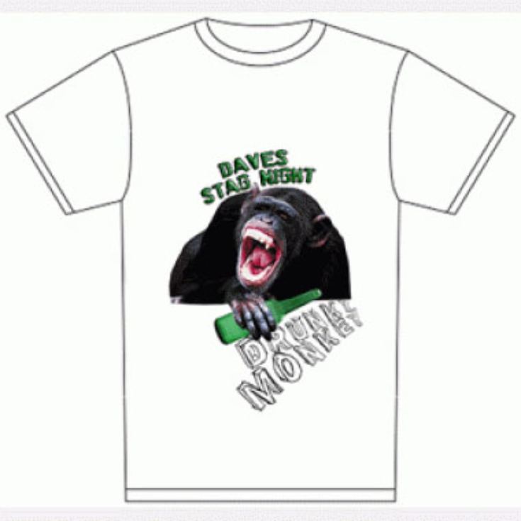 Drunkey Monkey Round Neck T-Shirt - product image