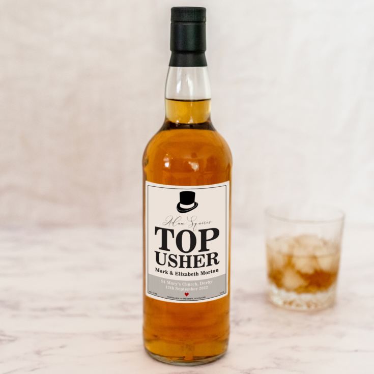 Personalised Top Usher Single Malt Whisky product image
