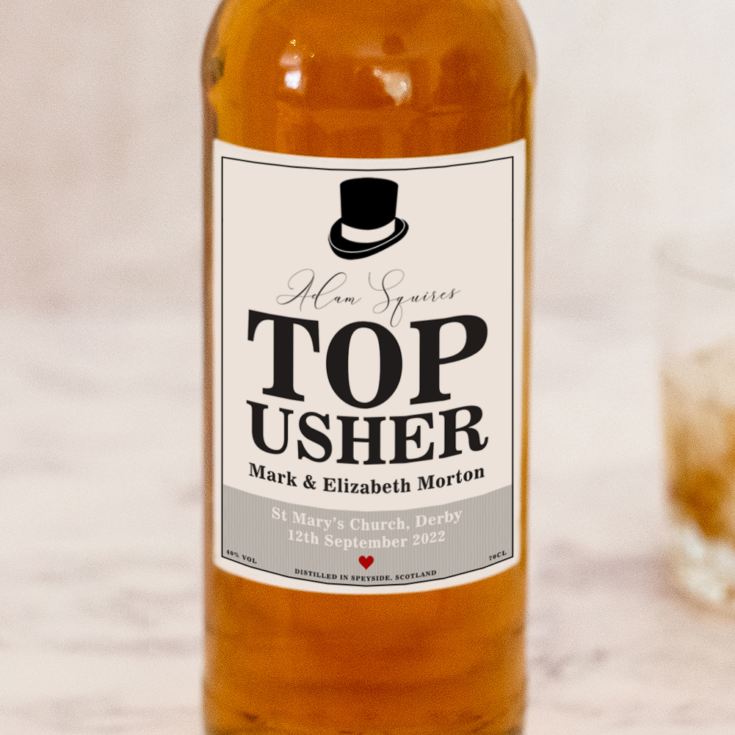 Personalised Top Usher Single Malt Whisky product image