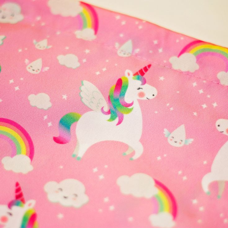 Personalised Embroidered Rainbow Unicorn Drawstring Bag product image
