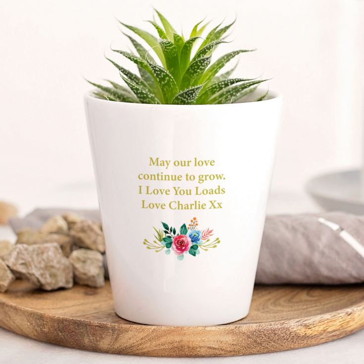 Personalised Happy Valentine's Day Plant Pot The Gift Experience