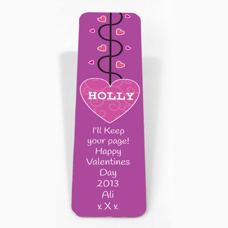 Personalised Valentines Day Bookmark product image