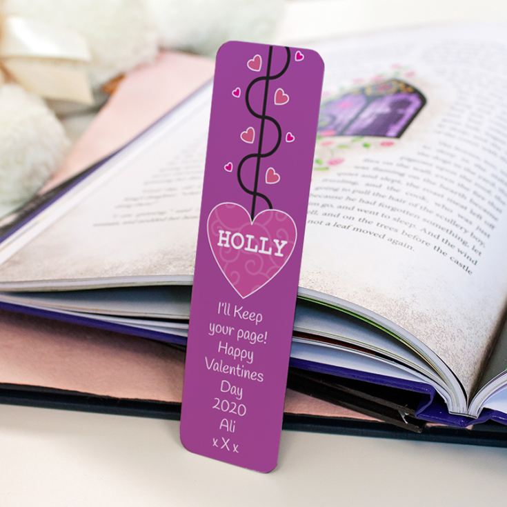 Personalised Valentines Day Bookmark product image