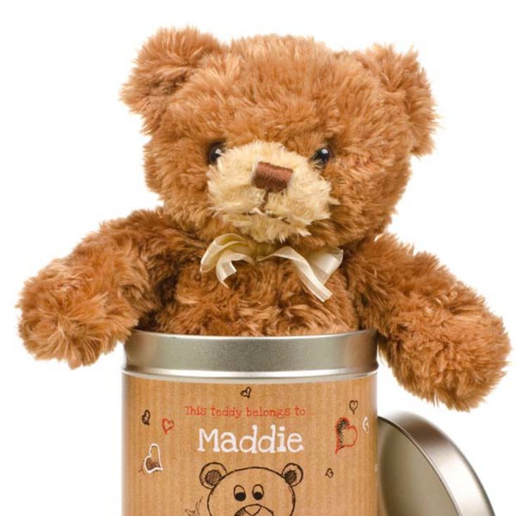 Valentines Day Love Heart Teddy in a Tin product image