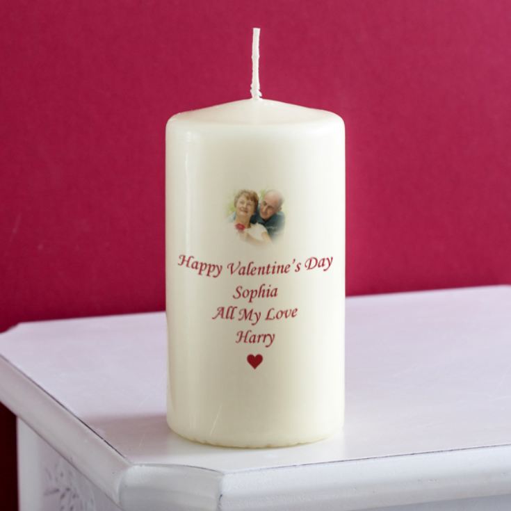 Valentines Day Personalised Photo Candle product image