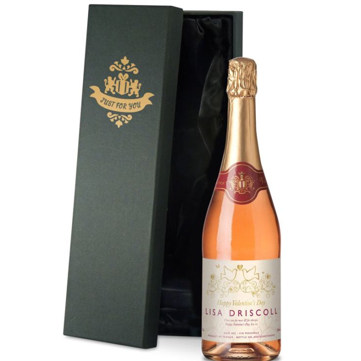 Personalised Valentines Day Sparkling Rose Wine product image