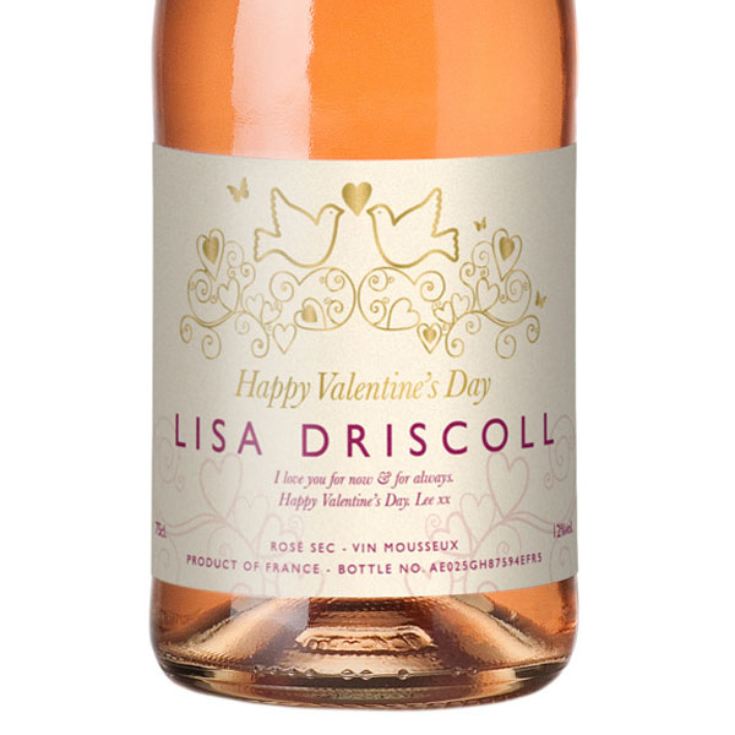 Personalised Valentines Day Sparkling Rose Wine product image