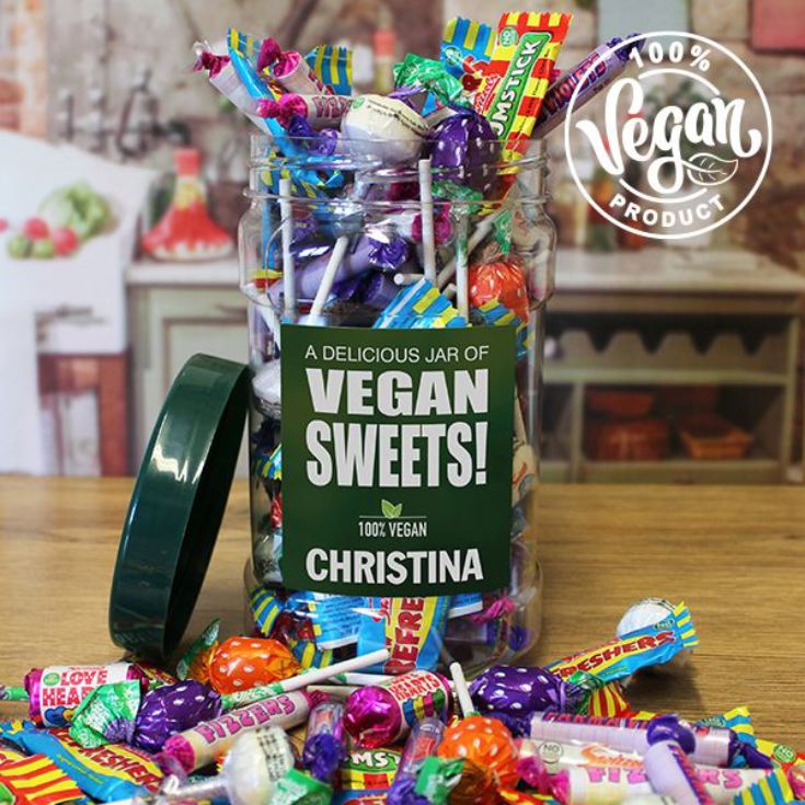 Personalised Vegan Sweet Jar product image