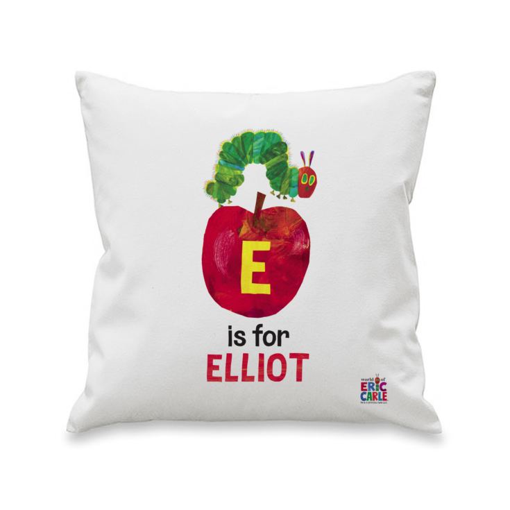 Personalised Very Hungry Caterpillar Initial Caterpillar Cushion product image