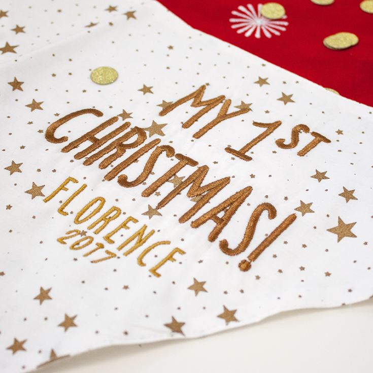 My First Christmas Personalised Baby Bib product image