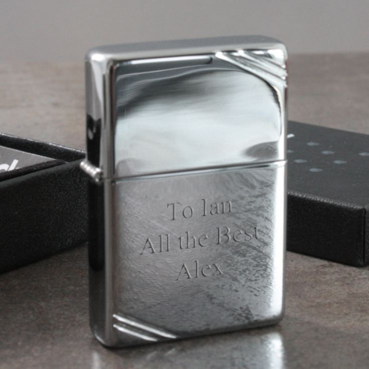 Personalised Vintage Chrome Zippo Lighter product image