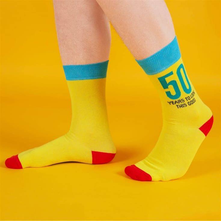 Funny 50th Socks for Men product image