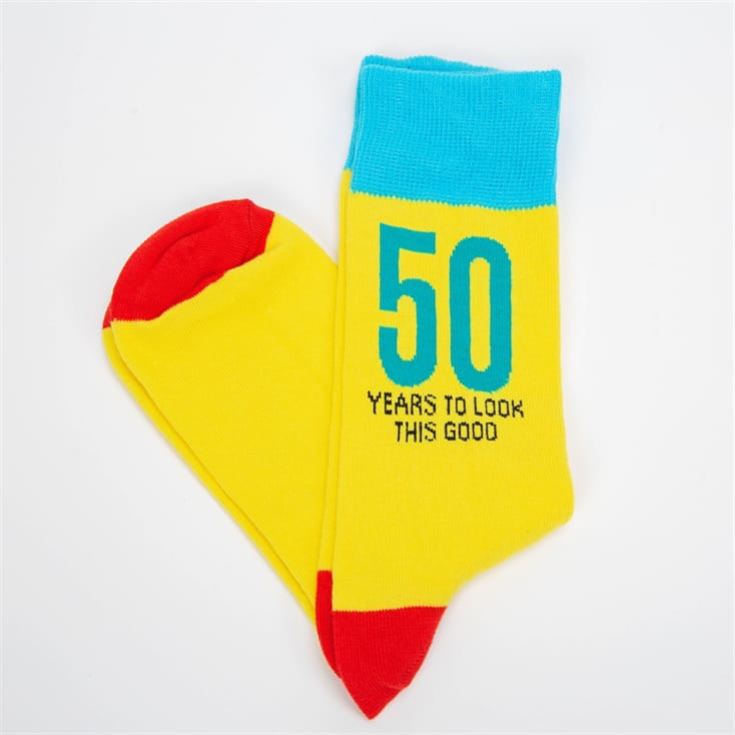 Funny 50th Socks for Men product image