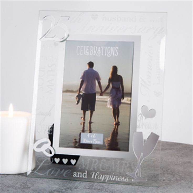 Mirror Words 25th Anniversary 4 x 6 Photo Frame product image
