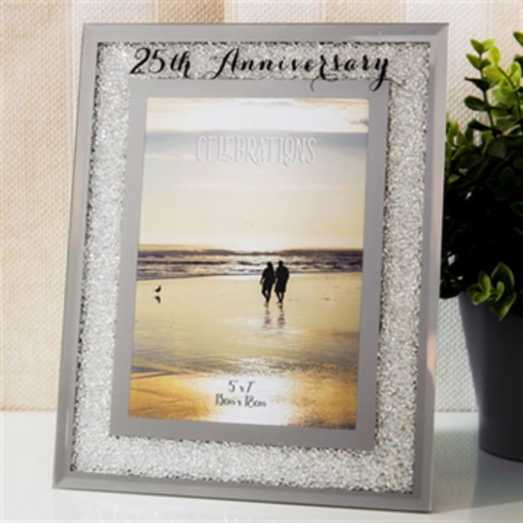 Crystal Border 25th Anniversary 5x7 Photo Frame product image