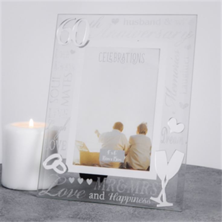 Mirror Words 60th Anniversary 4 x 6 Photo Frame product image