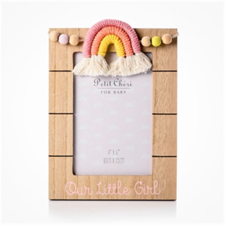 Little Girl 4 x 6 Macrame Rainbow Photo Frame product image