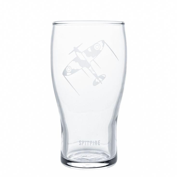 RAF Spitfire Etched Pint Glass & Bottle Opener Set product image