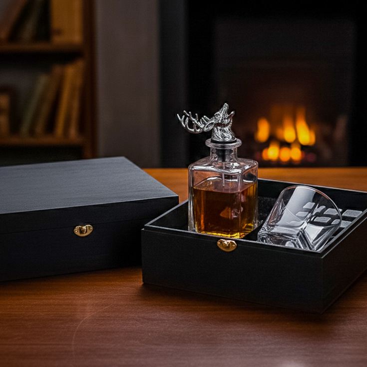 Whisky Stag Decanter, Glass & Cooling Stones Set product image