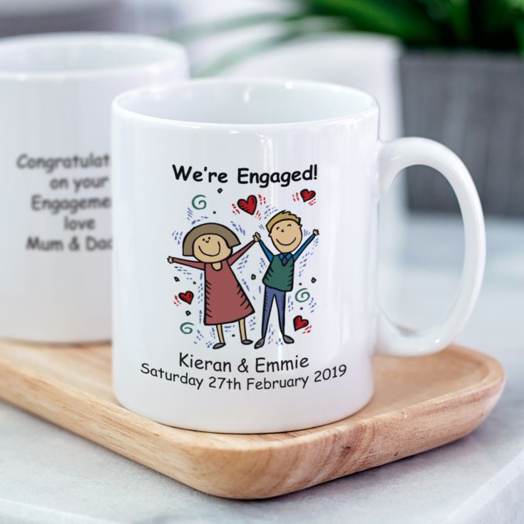 On Your Engagement Personalised Mug product image