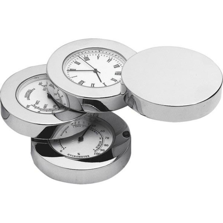 Engraved Silver Plated Weather Station The Gift Experience