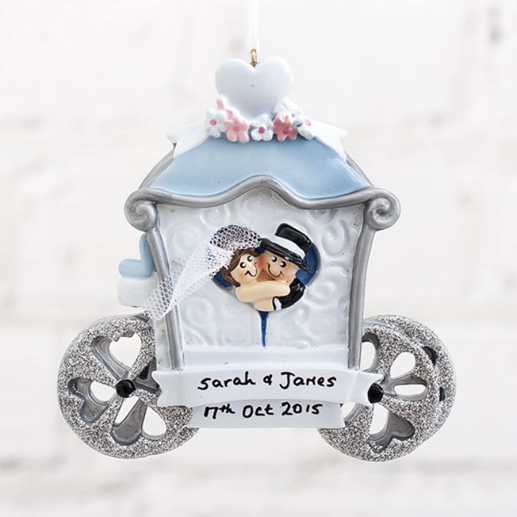 Personalised Wedding Carriage Hanging Ornament product image