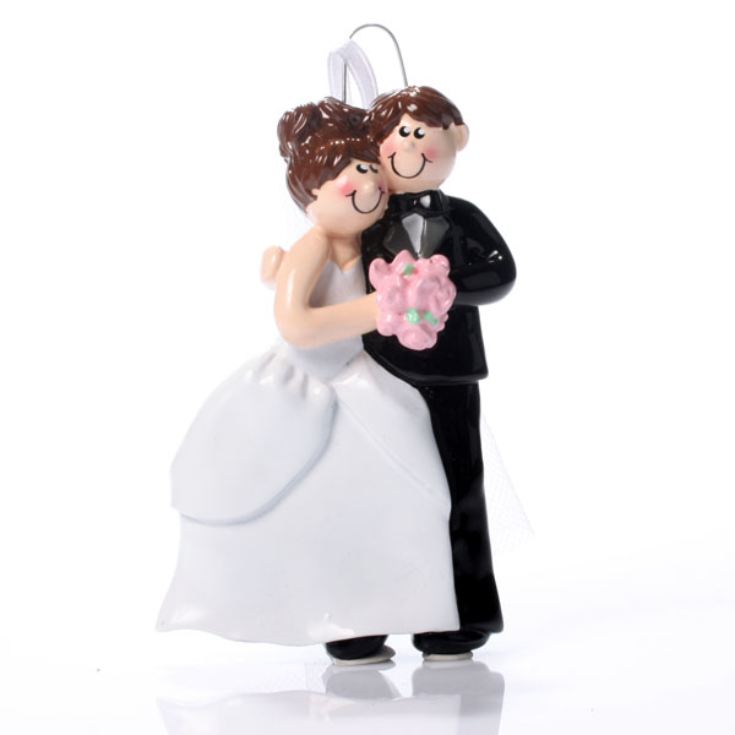 Bride & Groom Personalised Hanging Ornament product image