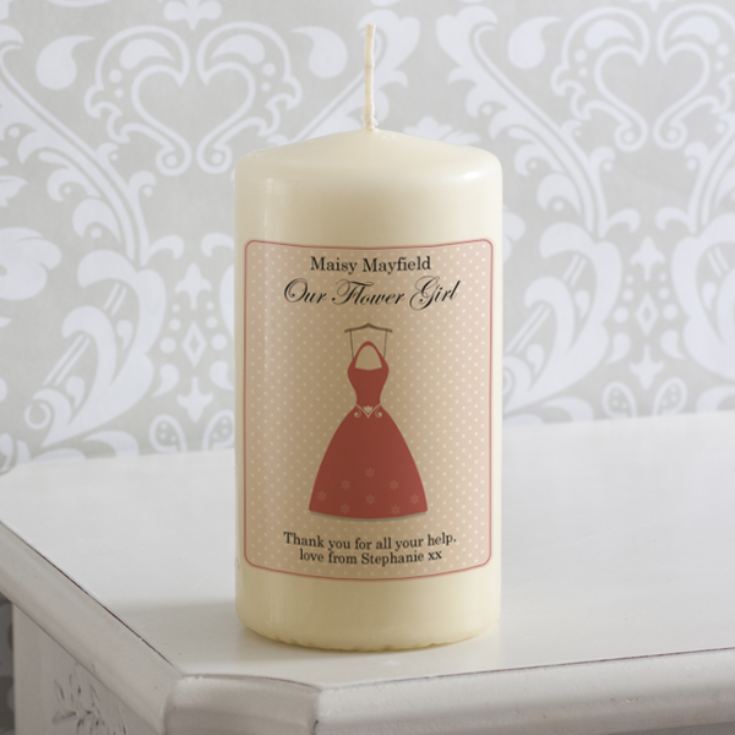 Personalised Flower Girl Dress Candle product image