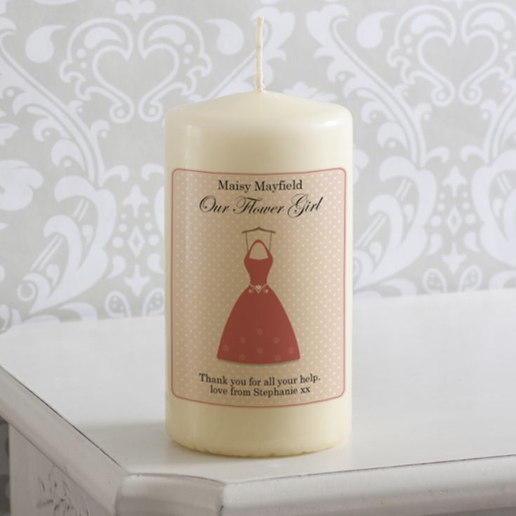 Personalised Flower Girl Dress Candle product image