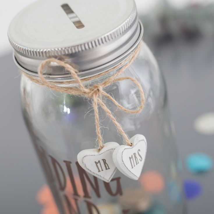 Wedding Fund Mason Jar Money Box product image