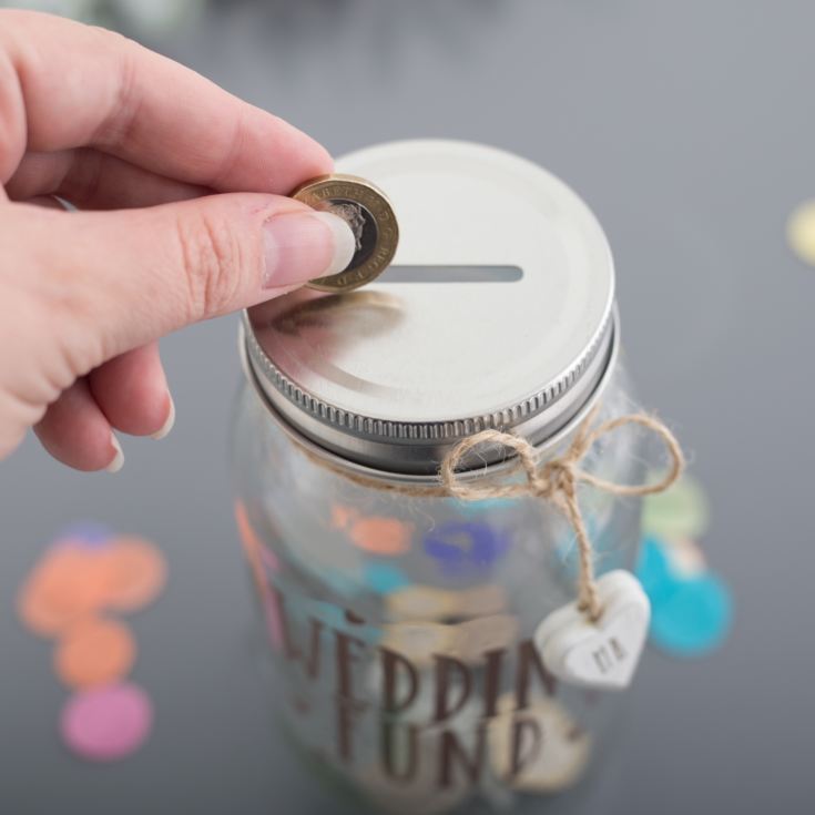 Wedding Fund Mason Jar Money Box product image