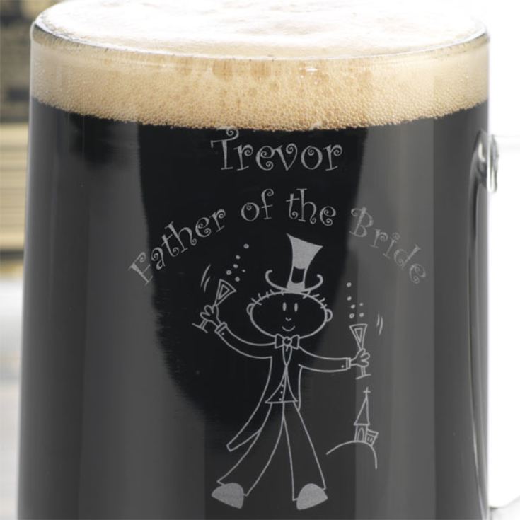 Etched Wedding Character Tankard product image