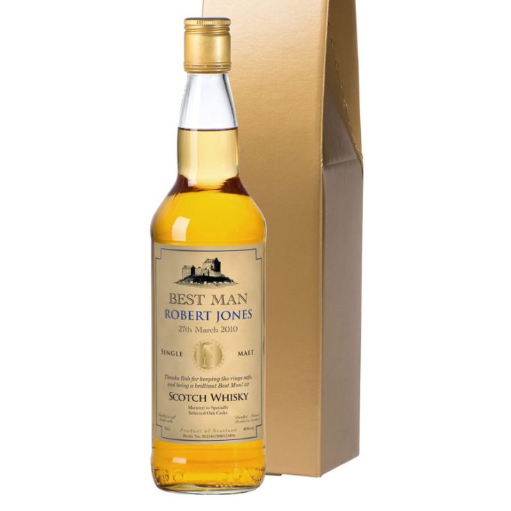 Personalised Best Man Malt Whisky product image