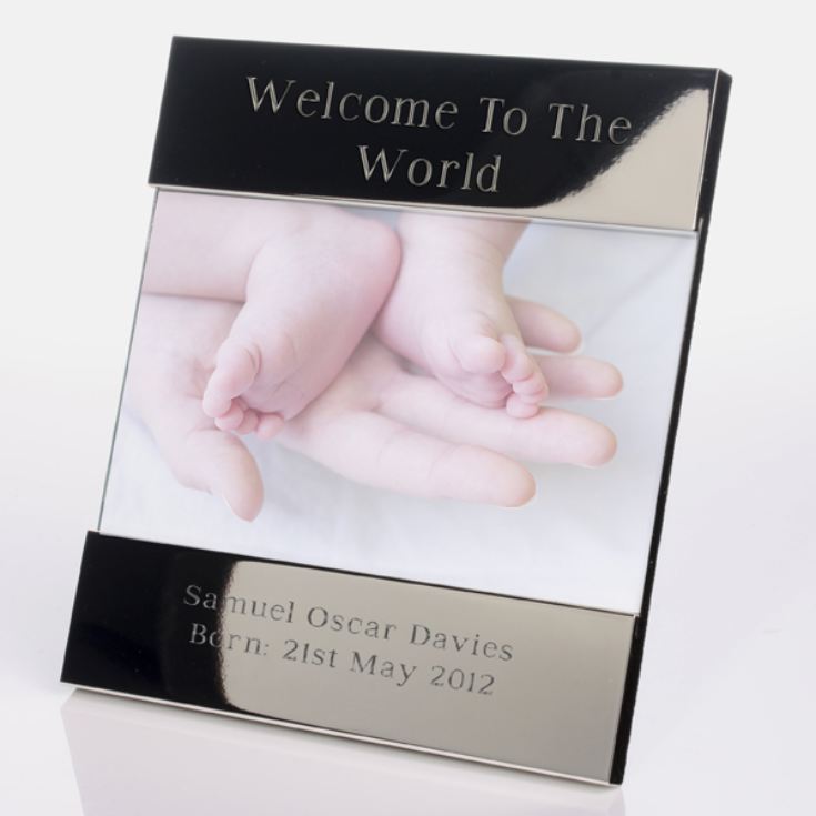 Engraved Welcome To The World Photo Frame product image