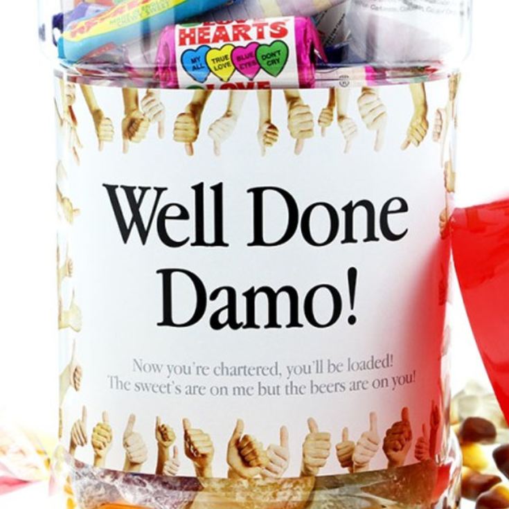 Well Done Personalised Retro Sweets product image