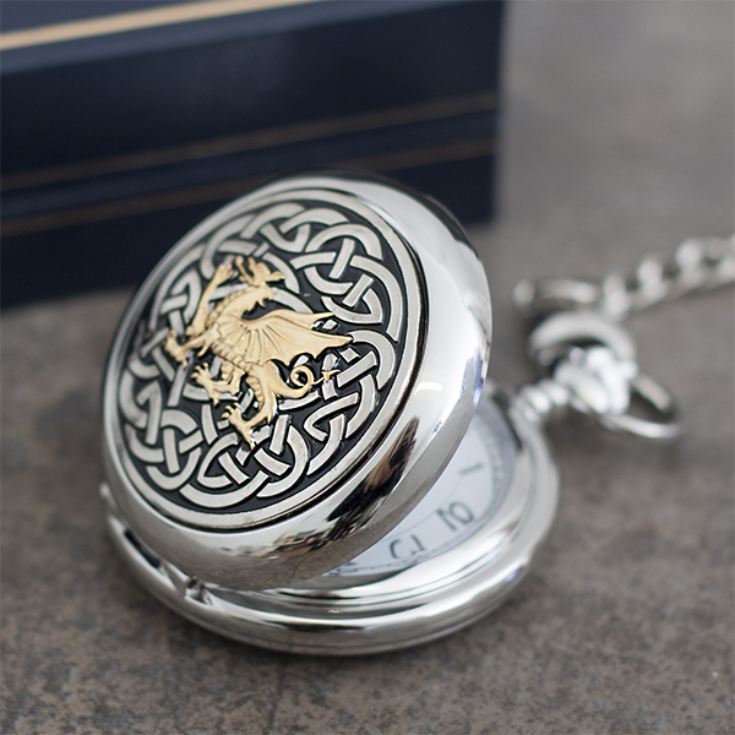 Welsh Dragon Personalised Pocket Watch product image